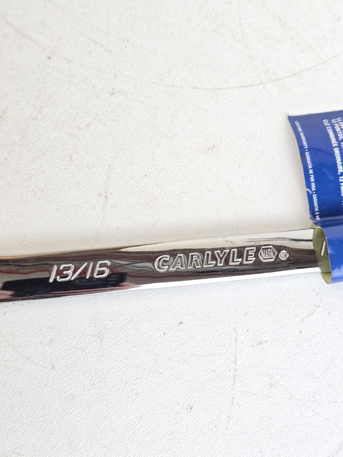 NAPA Carlyle SAE Combination Wrench 12 Pt 13/16″ CWFP126 Polish Chrome