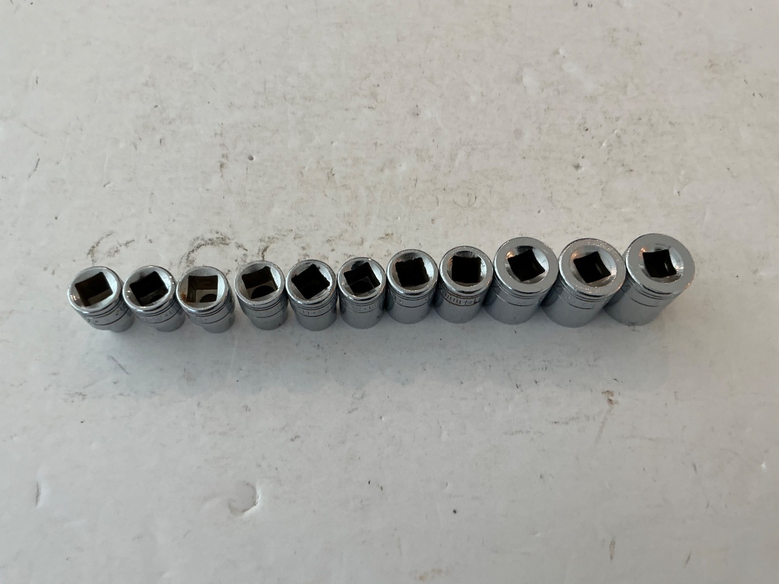 SK S-K Tools 11 Pc Shallow Metric Socket Set, 7-18mm. 3/8″ Drive USA made