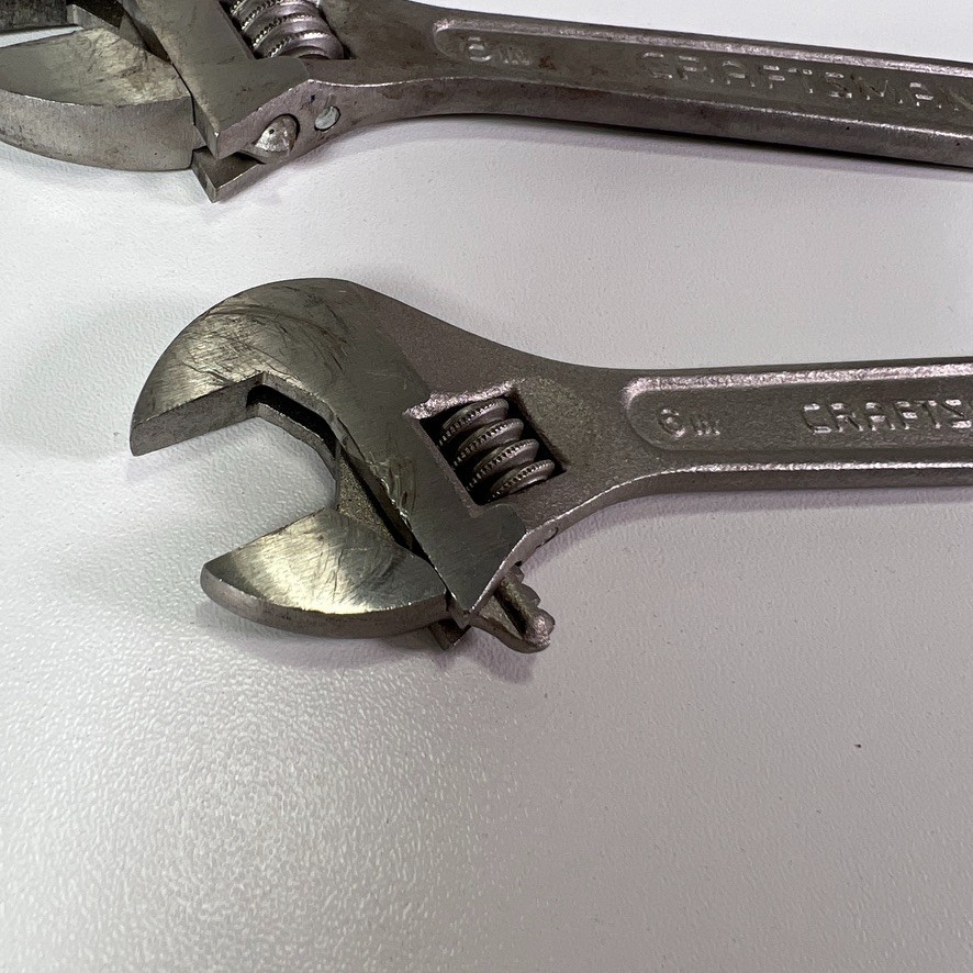 Vintage Craftsman Crescent Adjustable Wrench Tool Set (6, 8, 10 in) USA Lot (3x)