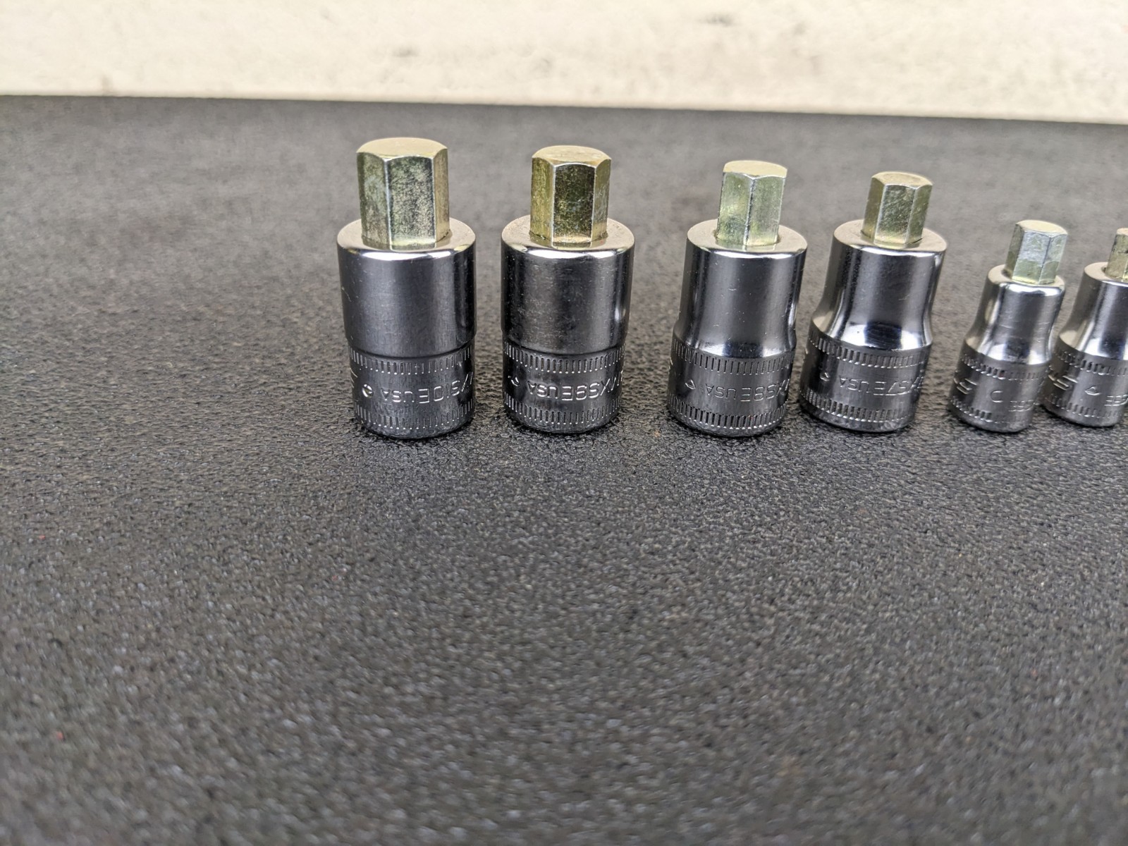 #bp418 Snap-on 1/4″ 3/8″ Drives Stubby Metric Hex Socket driver Set 208EFTAMXSY
