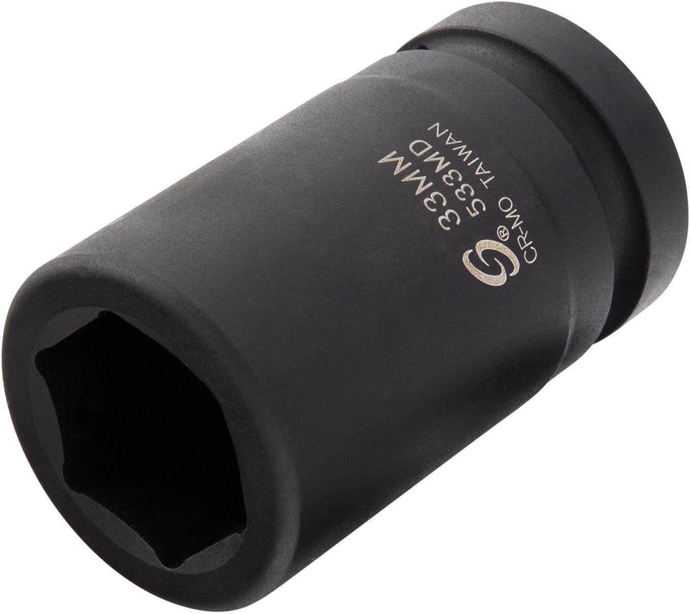 33mm Deep Impact Socket, 1 Inch Drive, Chrome Molybdenum Steel, Manganese Finish