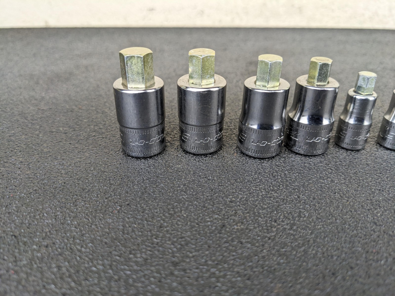 #bp418 Snap-on 1/4″ 3/8″ Drives Stubby Metric Hex Socket driver Set 208EFTAMXSY