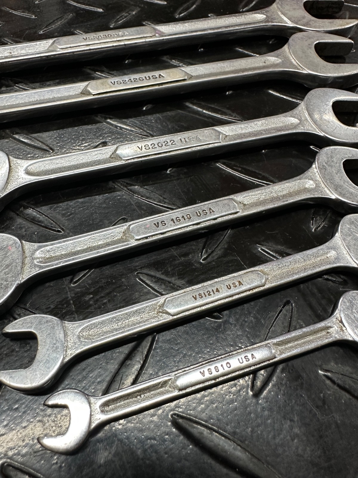 Snap-On SAE Double Open-end Wrench Set 6pc 1/4″-15/16″ VS 1980s Underline