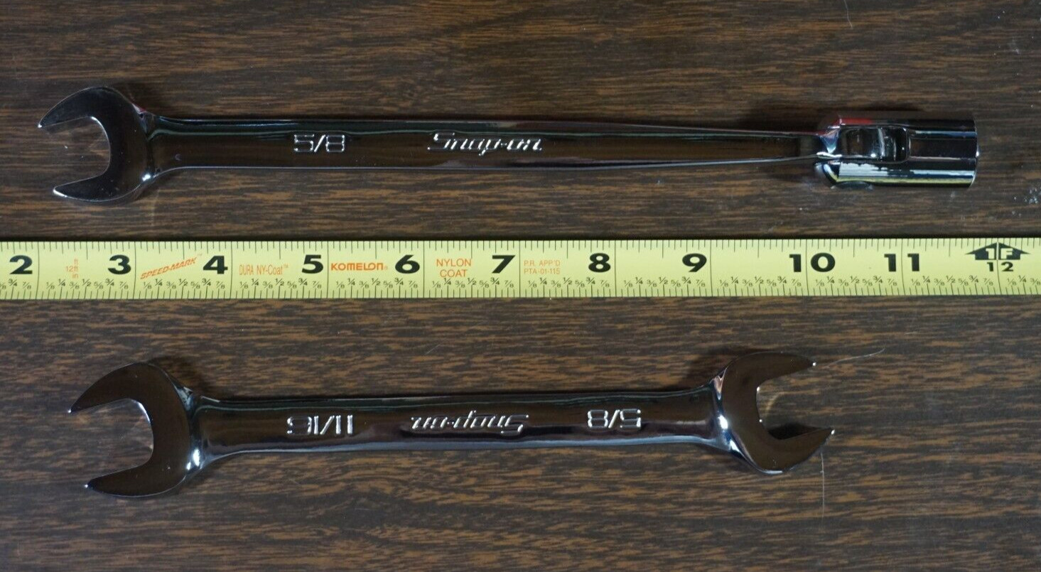 Super SNAP ON #FHO20B 5/8″ FLEX Head Combo WRENCH & OPEN End VS2022B 5/8″/11/16″