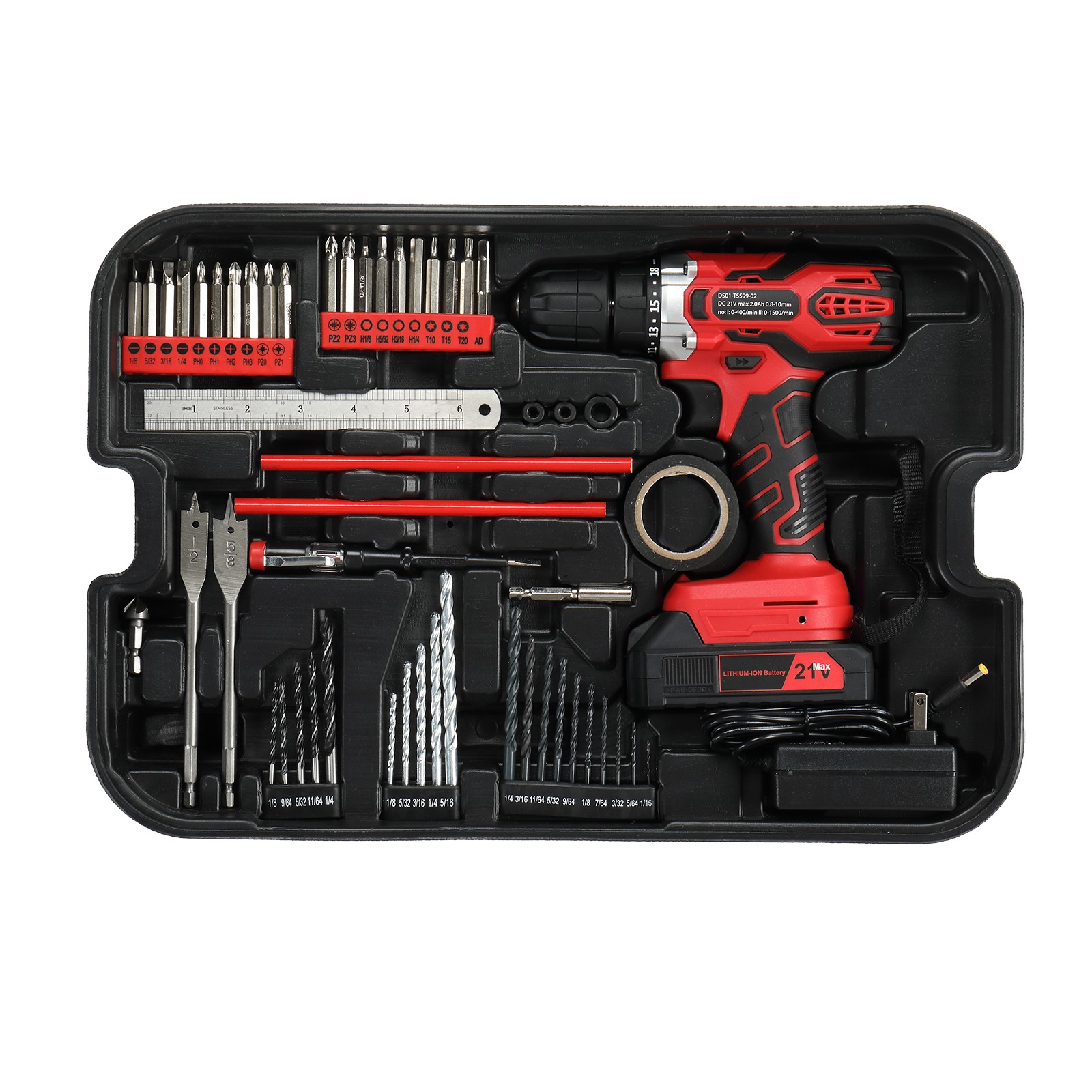 599 Pieces Tool Set Mechanics Tool Kit Wrenches Socket Screwdrivers w/ Gloves