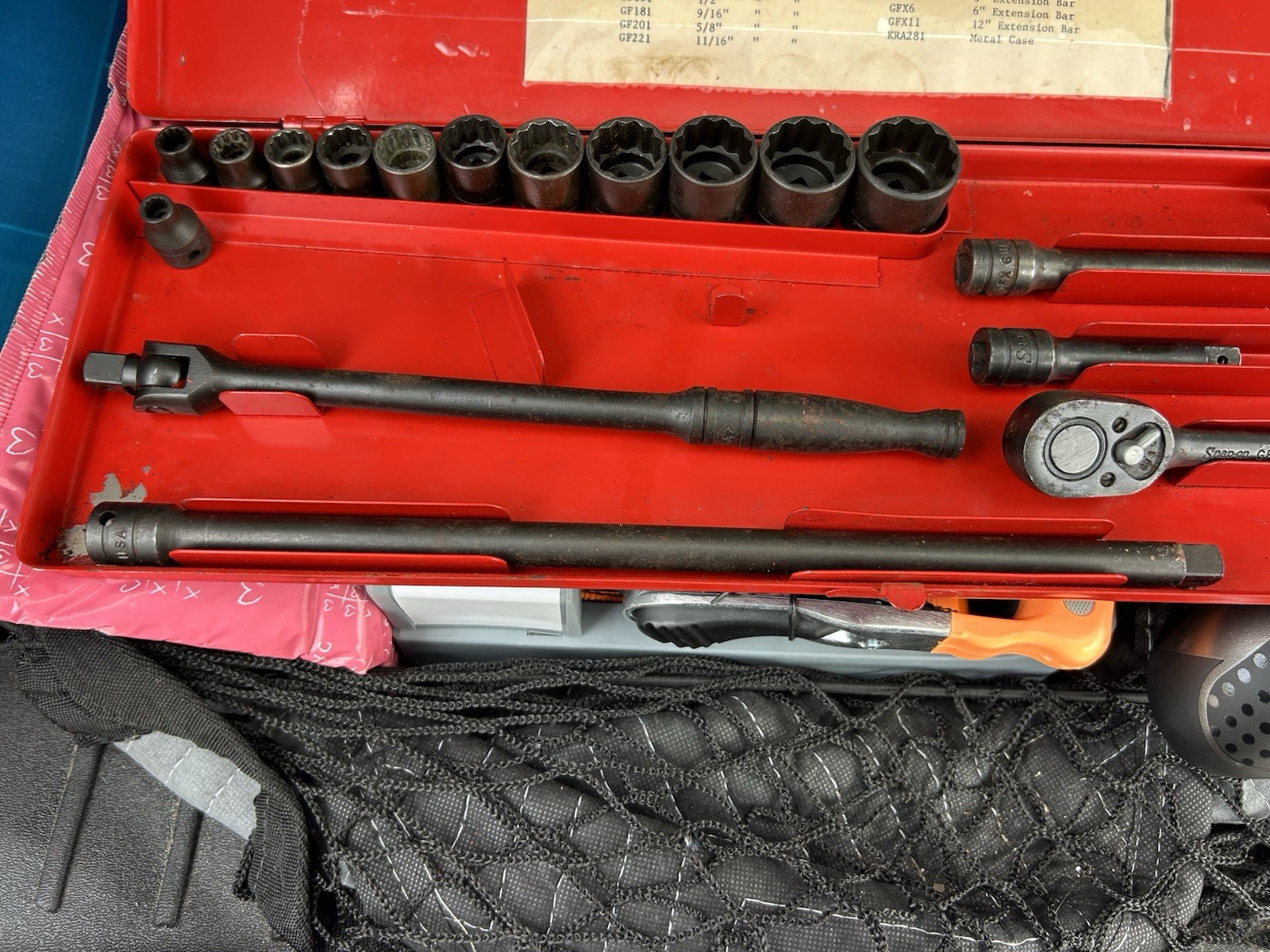 Snap On – 3/8”Dr., 12 Pt. General Service Set Industrial Finish-in a #KRA281 Box