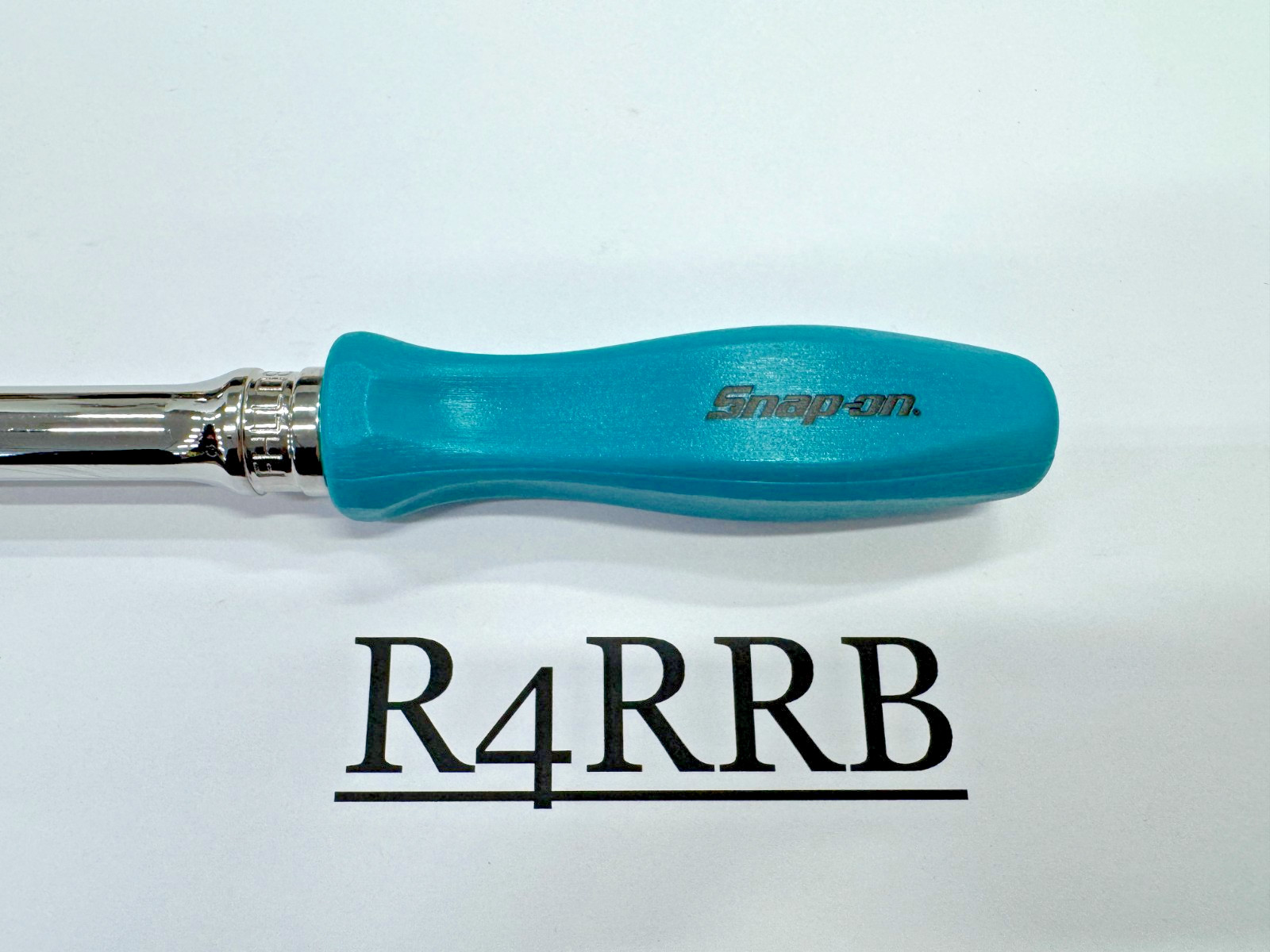 Snap-on Tools USA RARE TEAL 3/8 Drive Hard Grip Extra Long Ratchet FHLLD80TL NOS