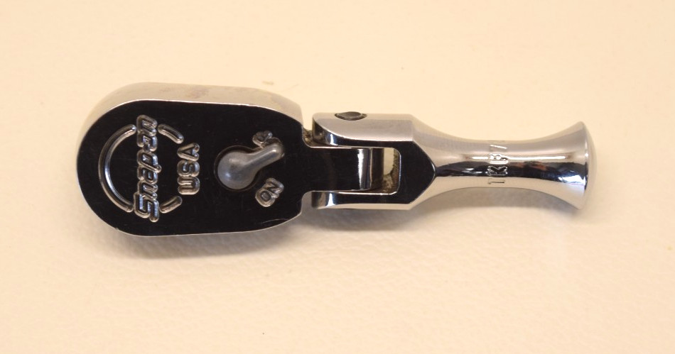 SNAP ON TKF72 Stubby Flex Head Ratchet 1/4” Drive USA TOOLS – USED