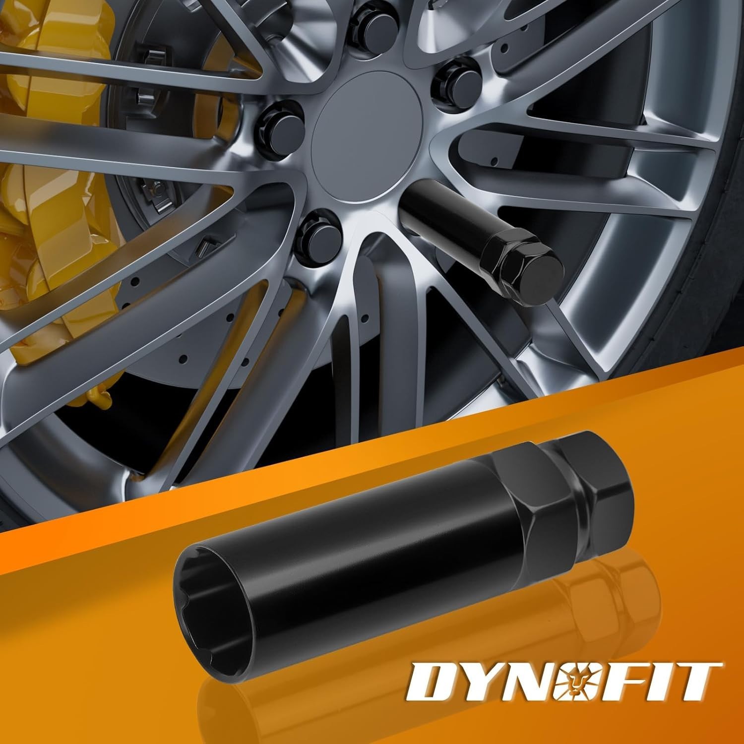 Durable Black Plated 6 Spline Lug Nut Key for Safe and Efficient Installations