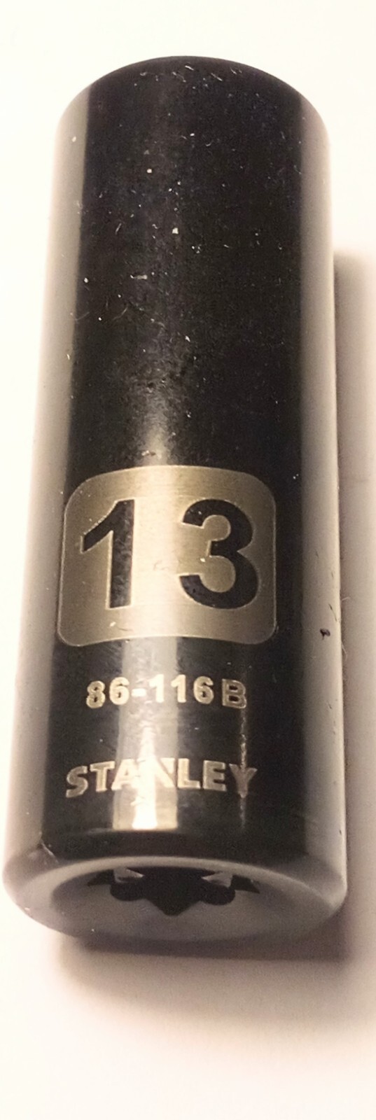 Stanley 13 mm x 1/4″ Deep Socket 86-116B Black Chrome 6 Pt Free Shipping