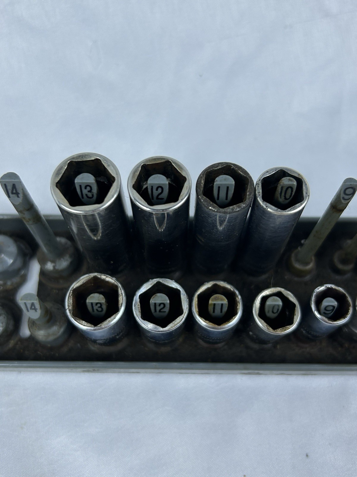 Snap-on 15pc 1/4″dr 6-point METRIC Shallow Deep Socket Set 112TMMY 112STMMY