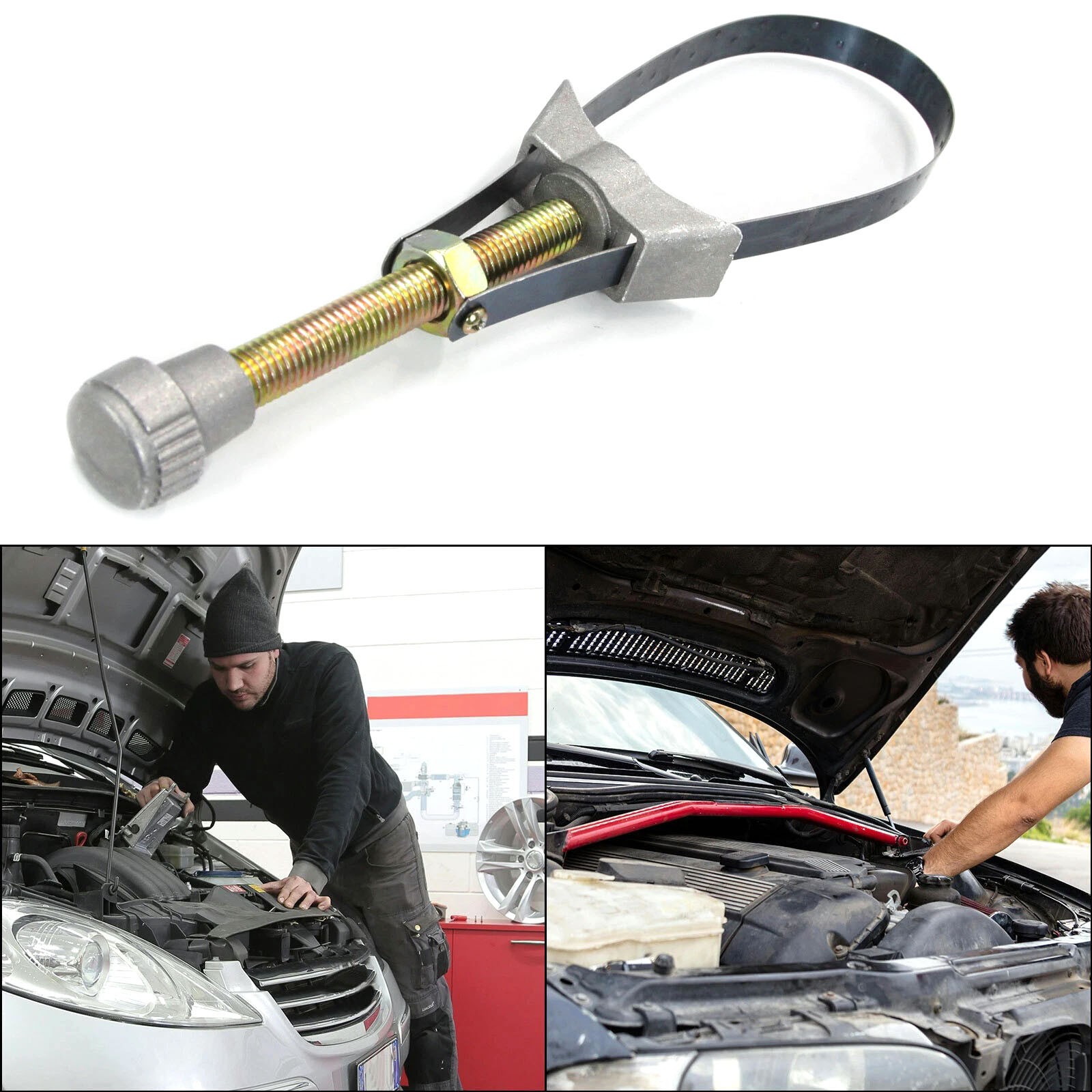 1PCS Adjustable Oil Filter Wrench Removal Tool for 60-120mm Car Truck Repair