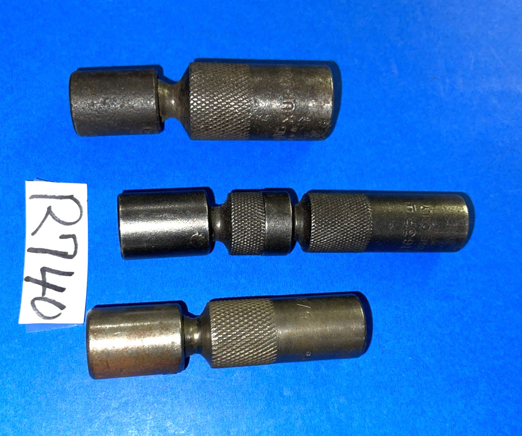 MAC TOOLS 3 PC. 3/8 DRIVE IMPACT SAE. SPARK PLUG UNIVERSAL, DOUBLE JOINT SOCKETS