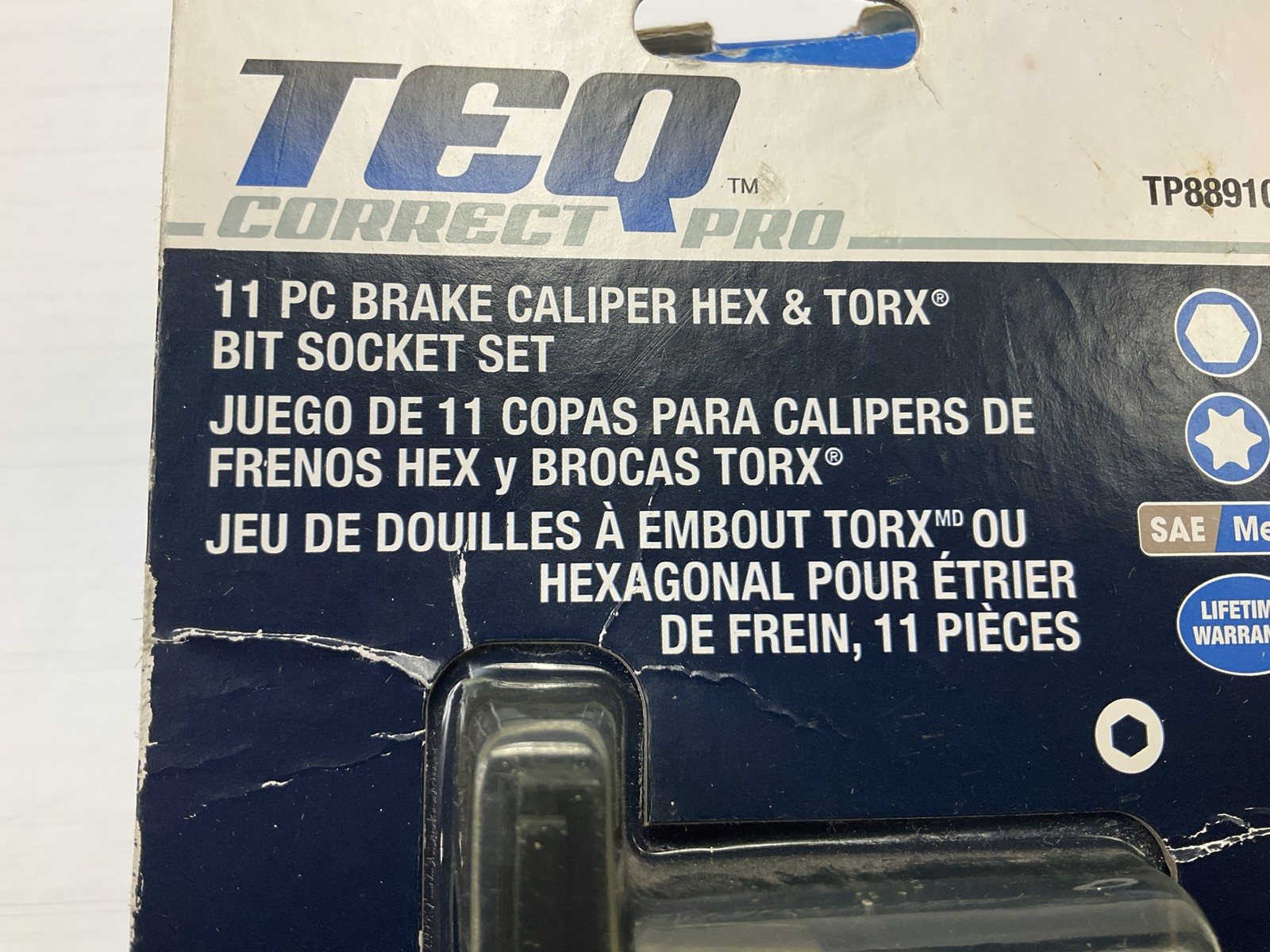 Teq Correct Pro TP88910 3/8″ Brake Caliper Torx Hex Driver Set 11pc Metric & SAE