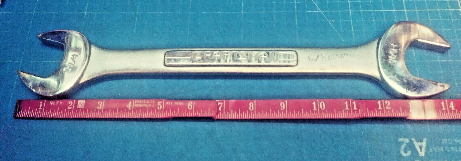 Craftsman Open End Wrench 1-1/4″ x 1-5/16″ 14.75″ Long =V= Series Vintage USA