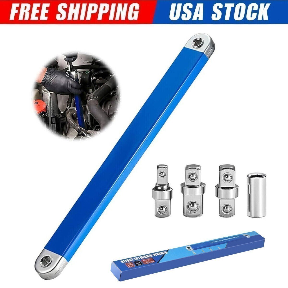 offset extension wrench extender adapter new extension wrench set