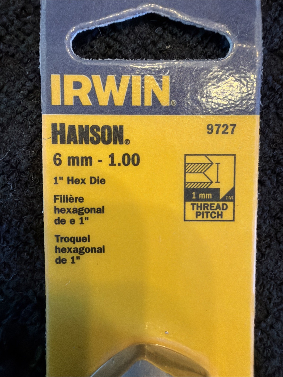 9727 M6 X 1.0 Metric 1″ Hex Die Irwin Hanson 6MM Carbon Steel 6627