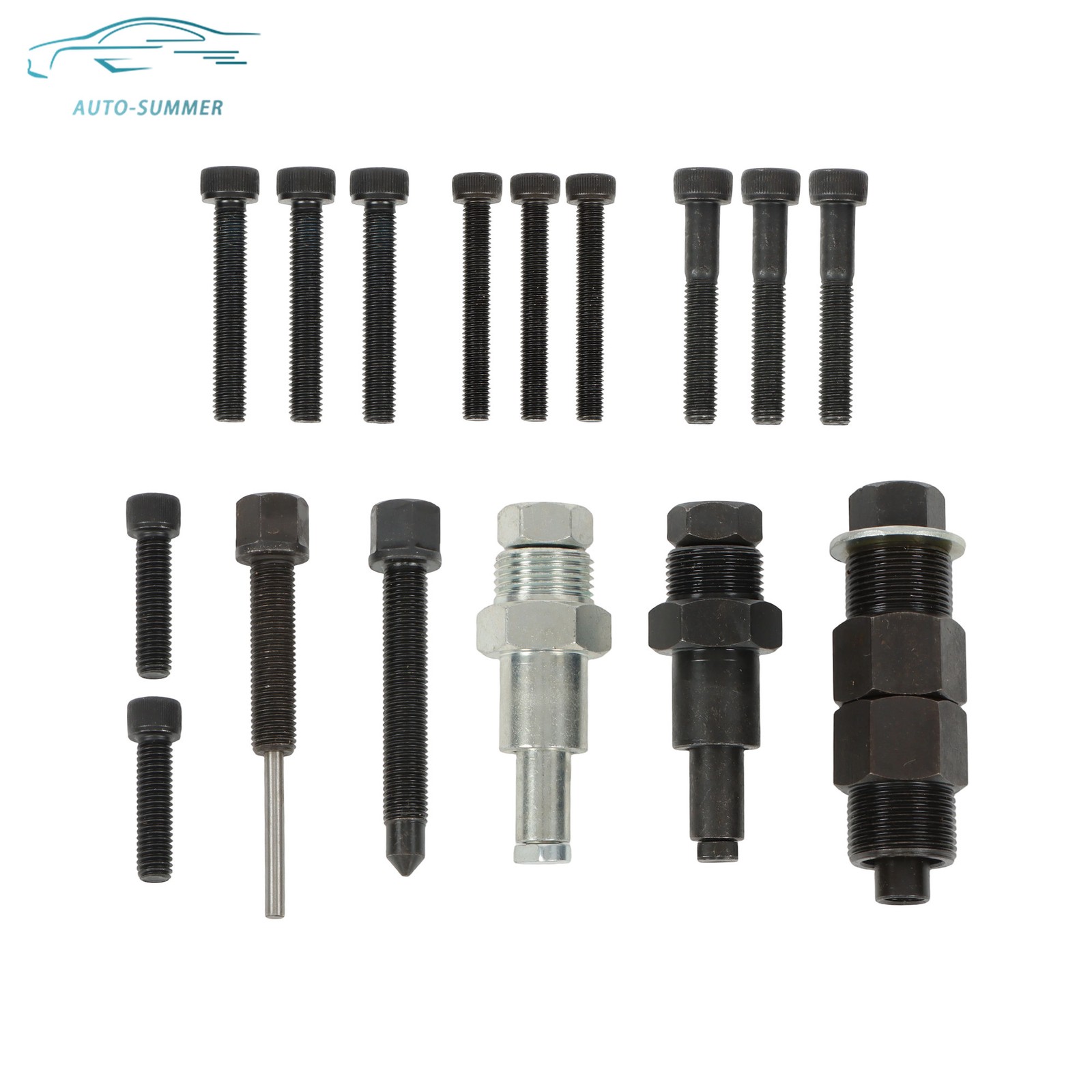 23 Pieces A/C Compressor Clutch Hub Puller Removal Installation Holding Tool Kit
