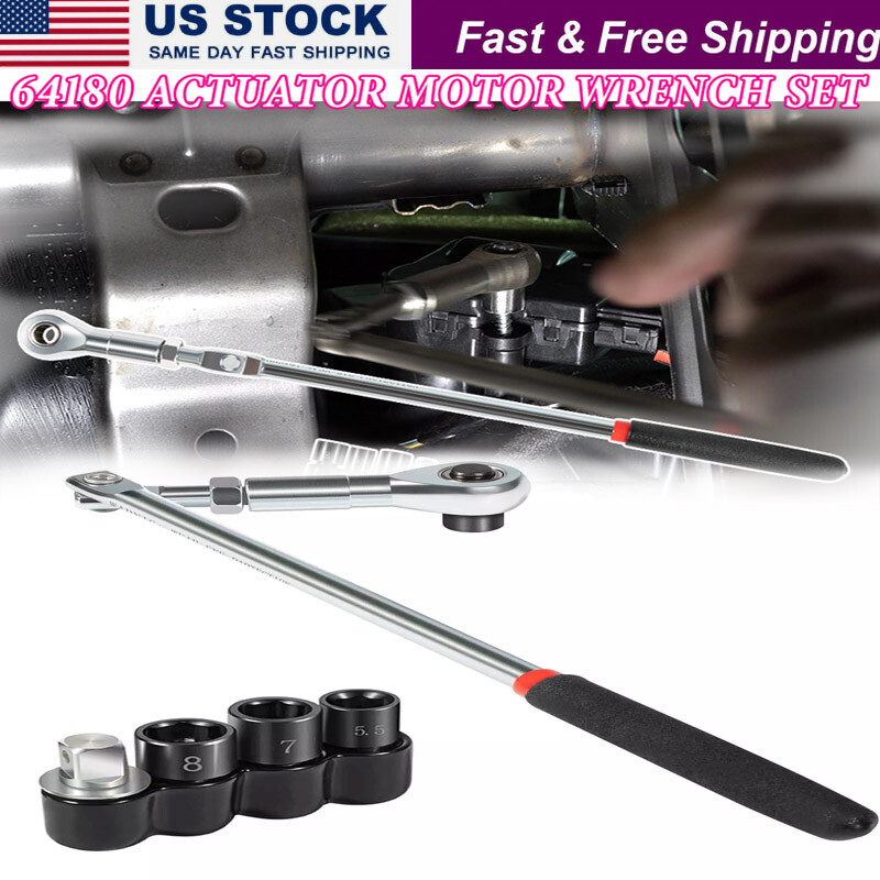 64180 Actuator Motor Ratchet Wrench Set 5.5mm 7mm 8mm Socket For Lisle Tool