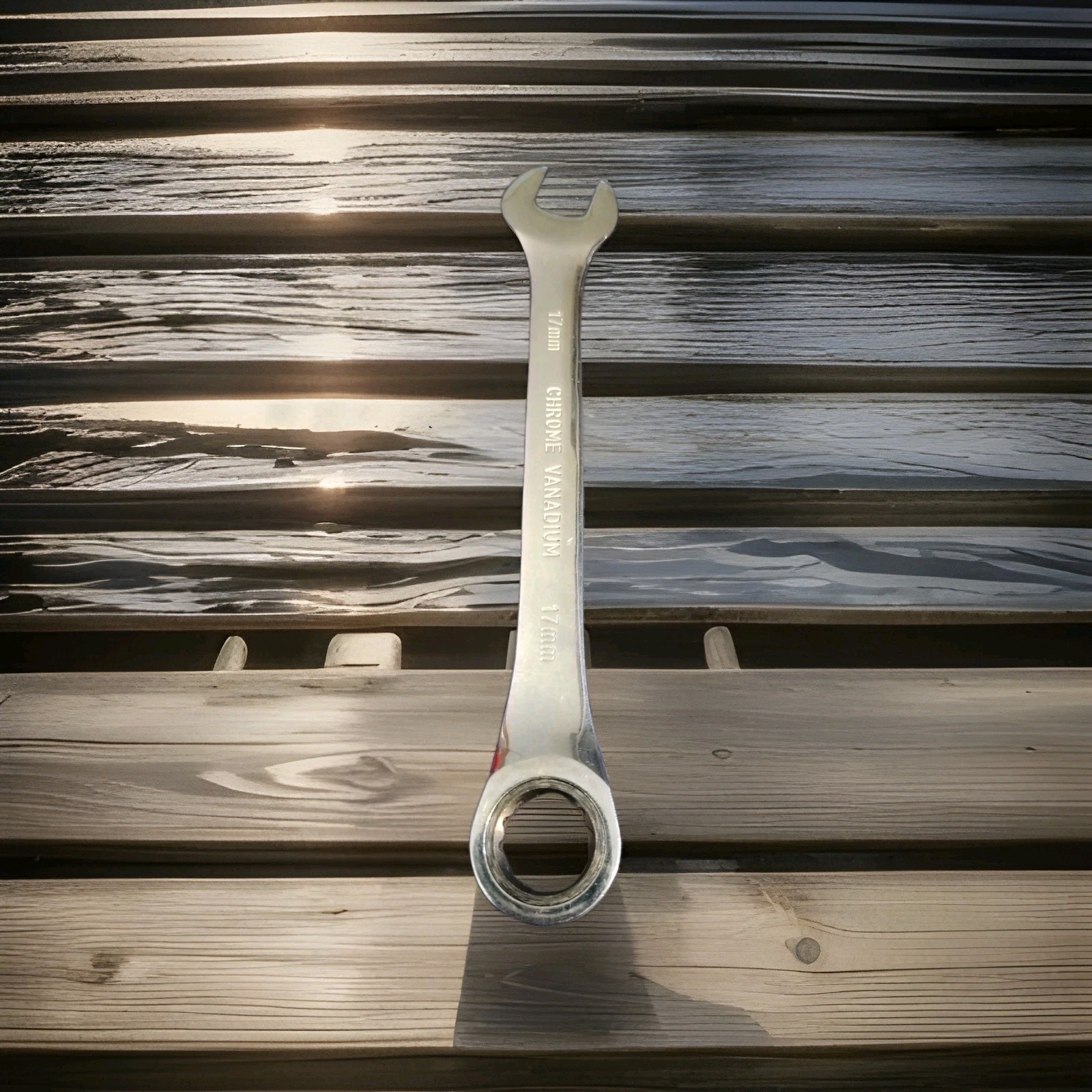 Pittsburgh 17mm 17mm ratcheting combination wrench