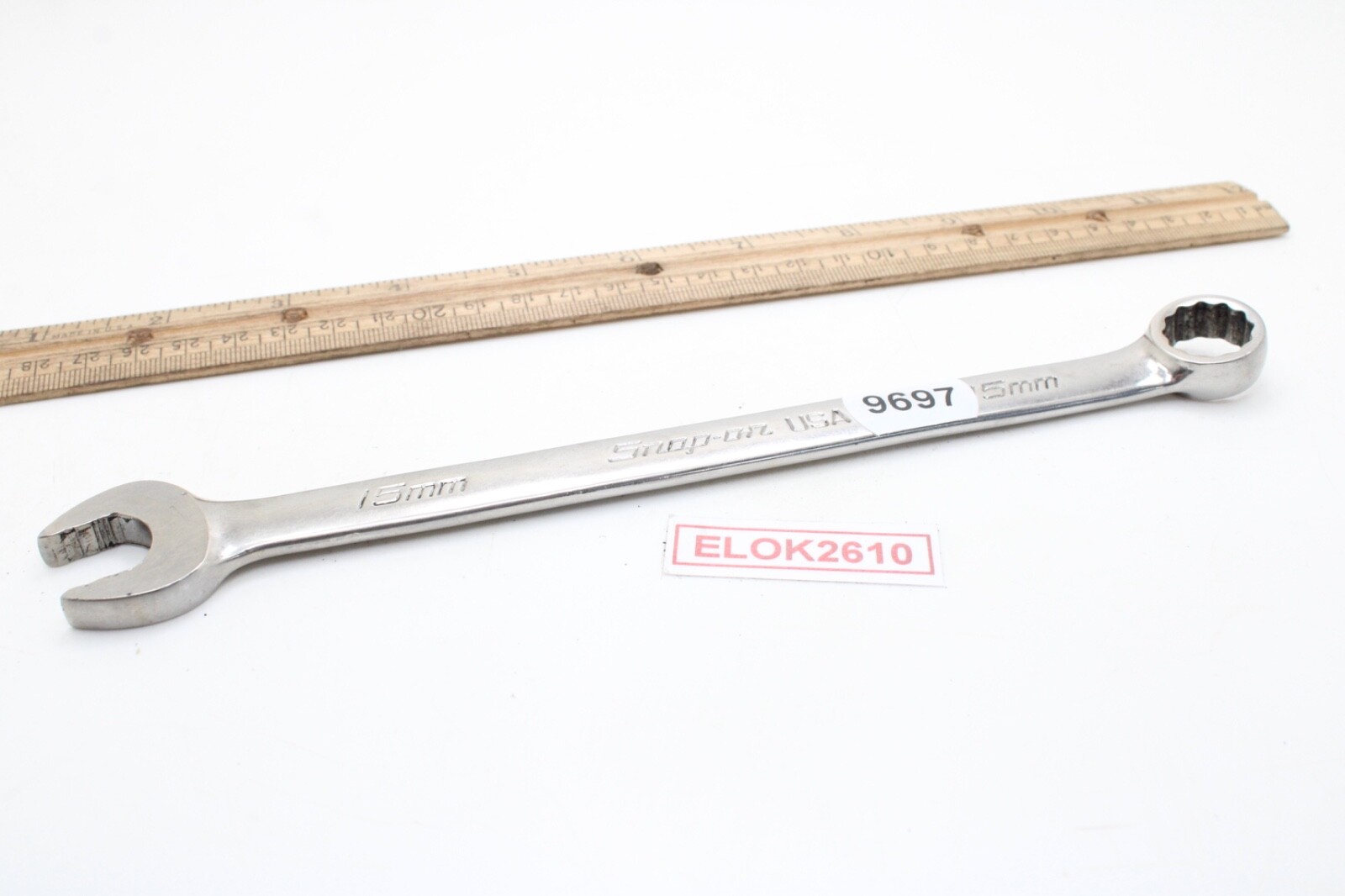 Snap-on SOEXM15 15mm 12 Point Metric Flank Drive Plus Combination Wrench USA