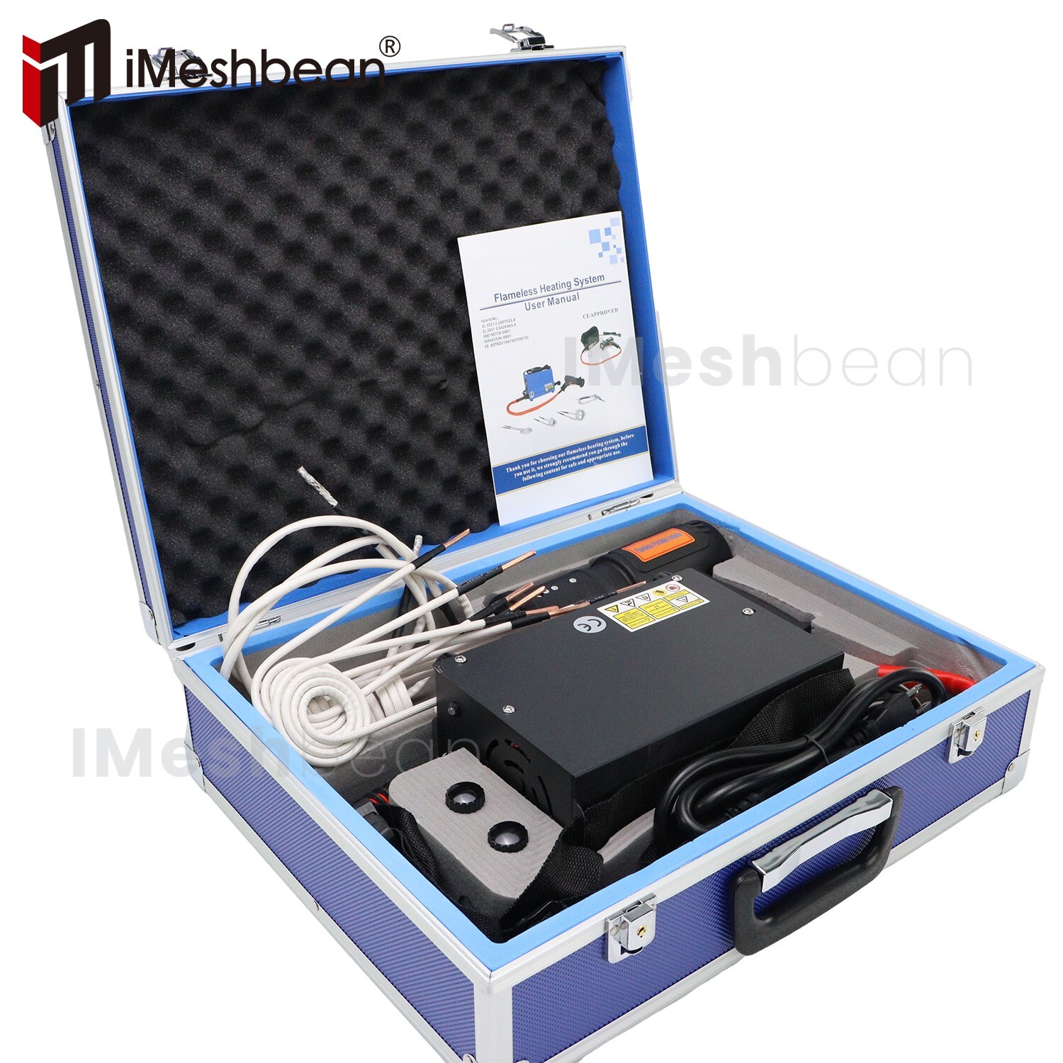 1500W Magnetic Induction Heater Kit Tool for Automotive Flameless Heat+10 Coils