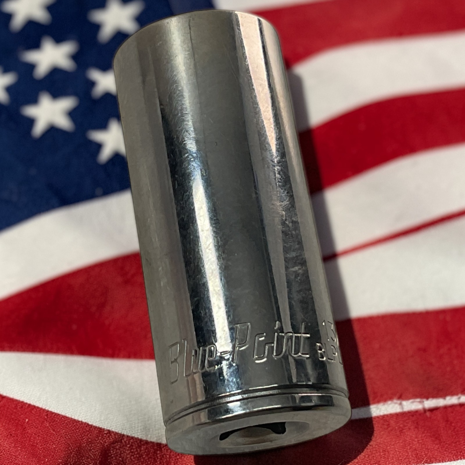 Blue-Point Deep Socket 13/16″ BLPL381316 3/8″ Drive 12 Pt Chrome As Pictured