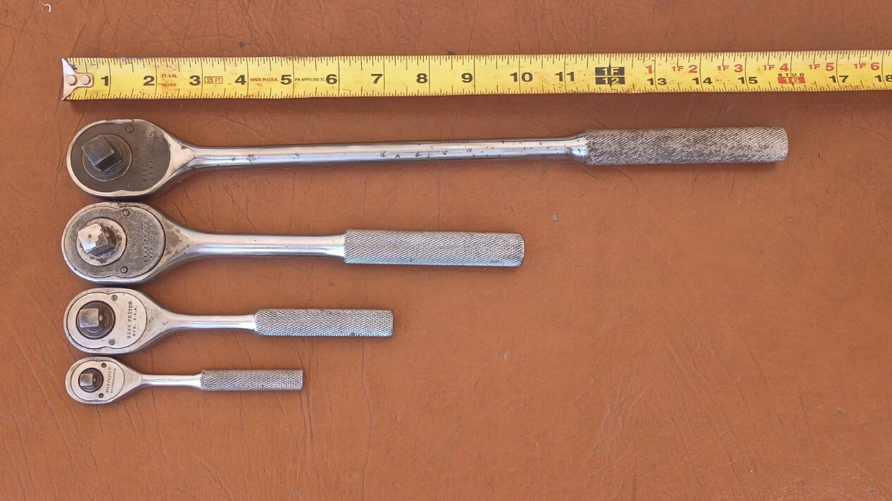 PROTO 1/4″, 3/8″, & 1/2″ Drive 4 Piece Ratchet Set 4749, 5249, 5449, 5450 USA