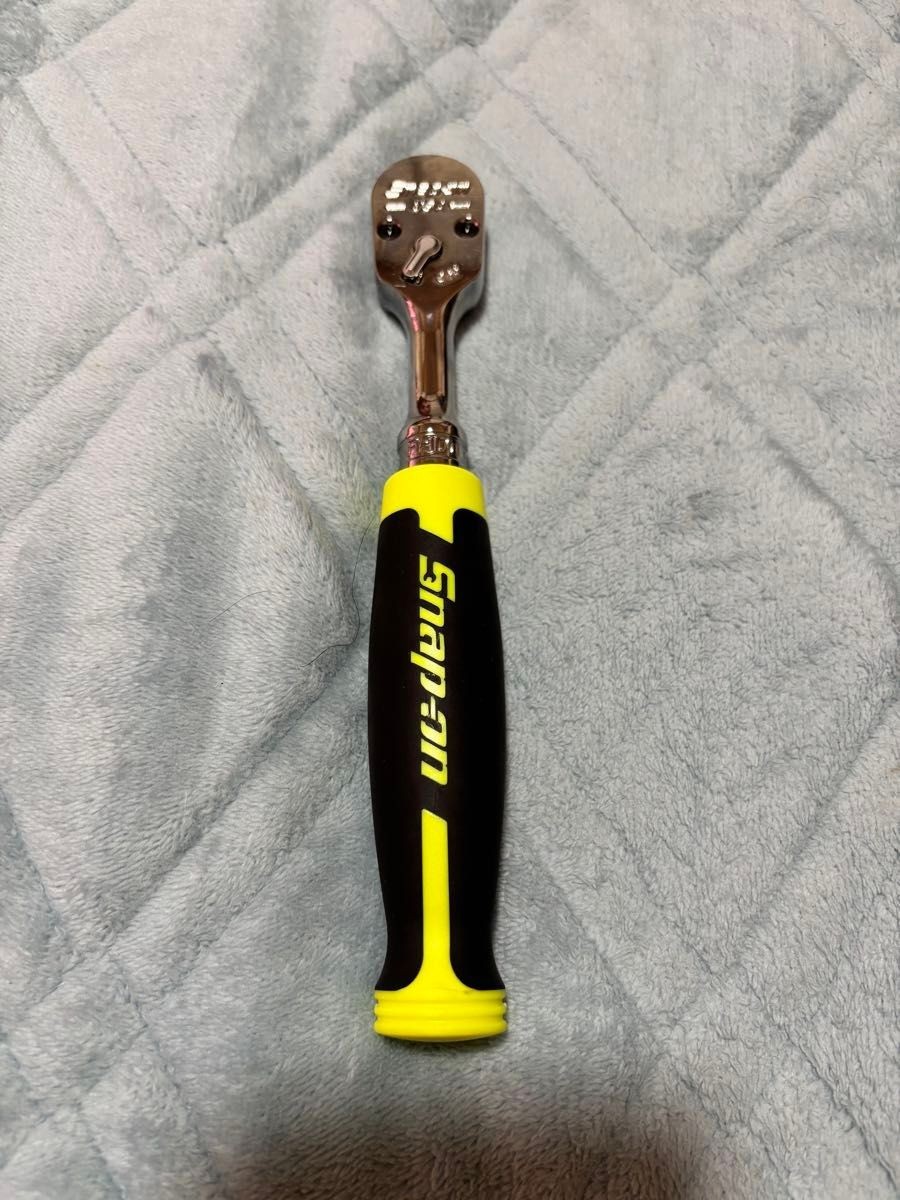 Snap-on FH100 Hi-Viz Yellow 3/8″ Drive Soft Grip Ratchet Unused From Japan Rare
