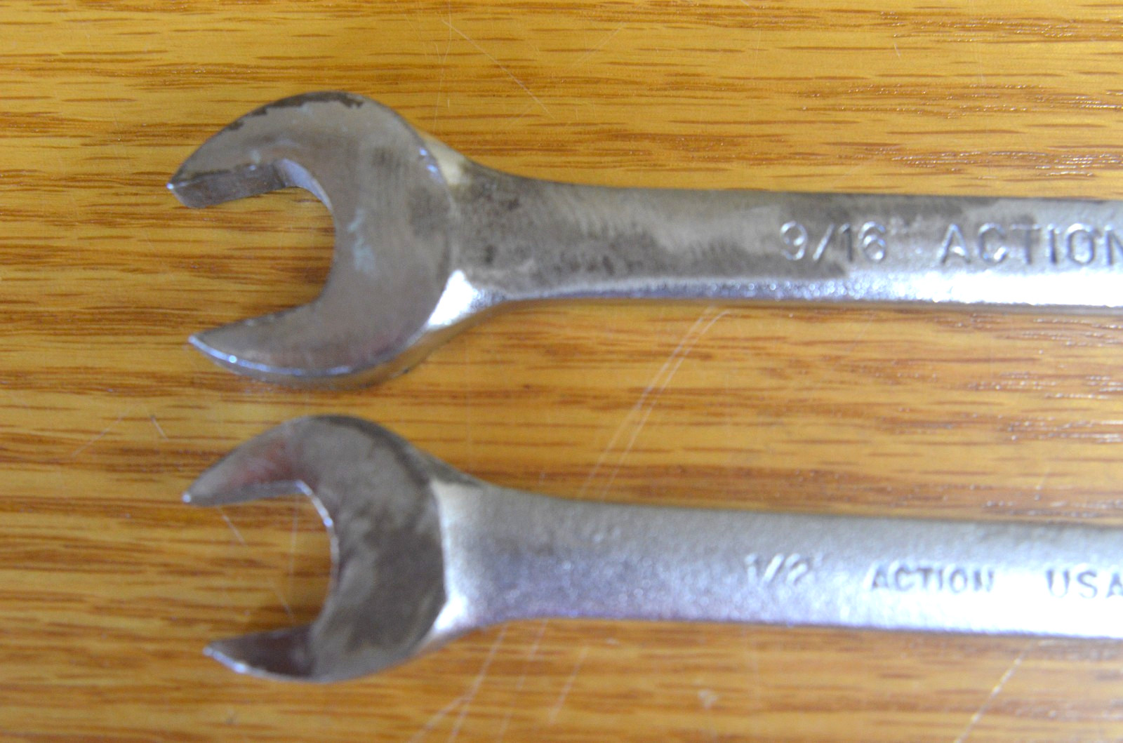 Two Action Combination 12 Point Chrome Wrenchs 9/16 & 1/2 (1-C)