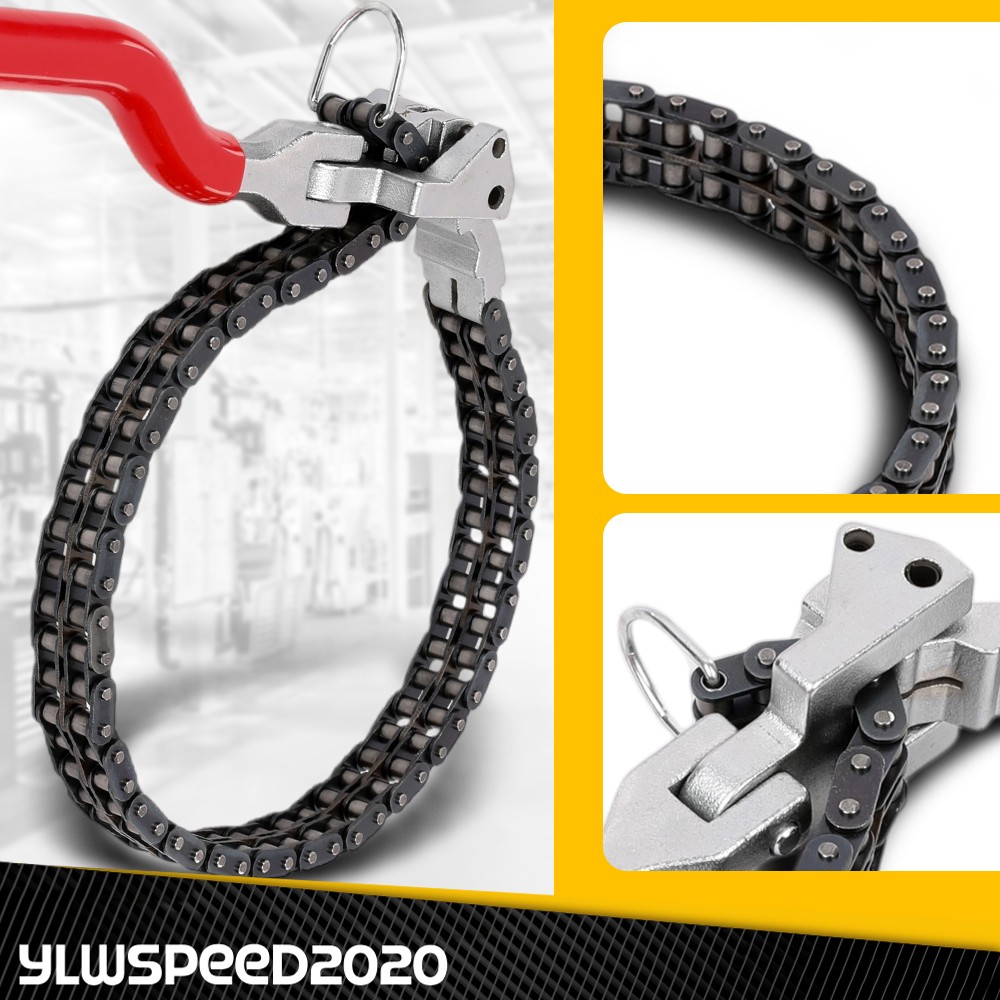 Fittings 60-160mm Heavy-Duty Ratcheting Chain Wrench Oil Filter Change Pipe