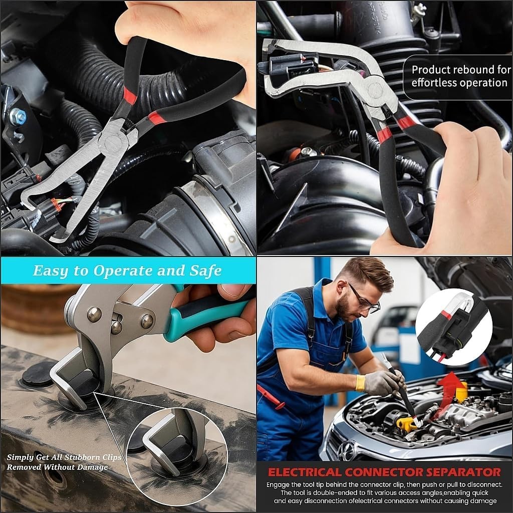 Multi-Functional Car Clip Pliers Set: High-Carbon Steel – 4 Tools Included