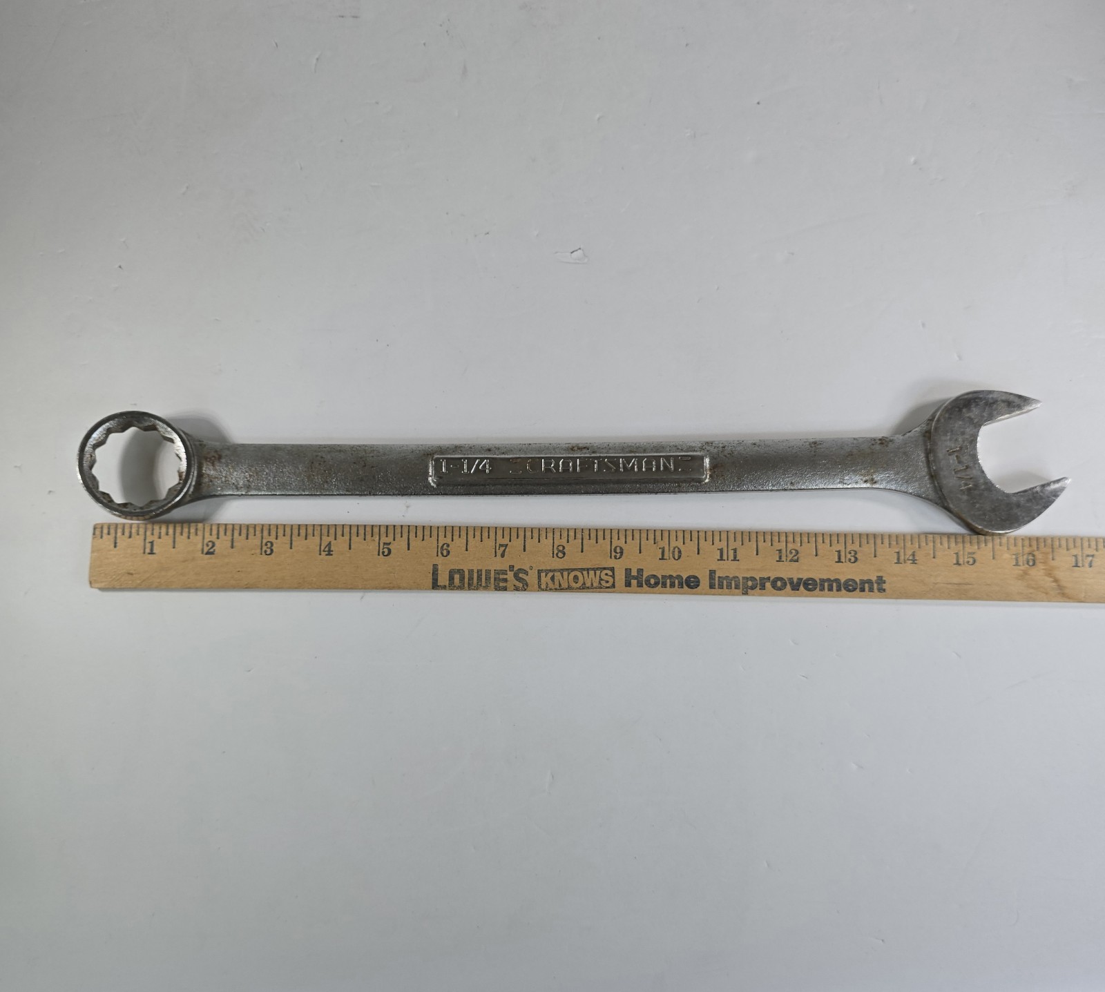 CRAFTSMAN 1-1/4″ SAE COMBINATION WRENCH 44708 MADE IN USA -VA- SERIES