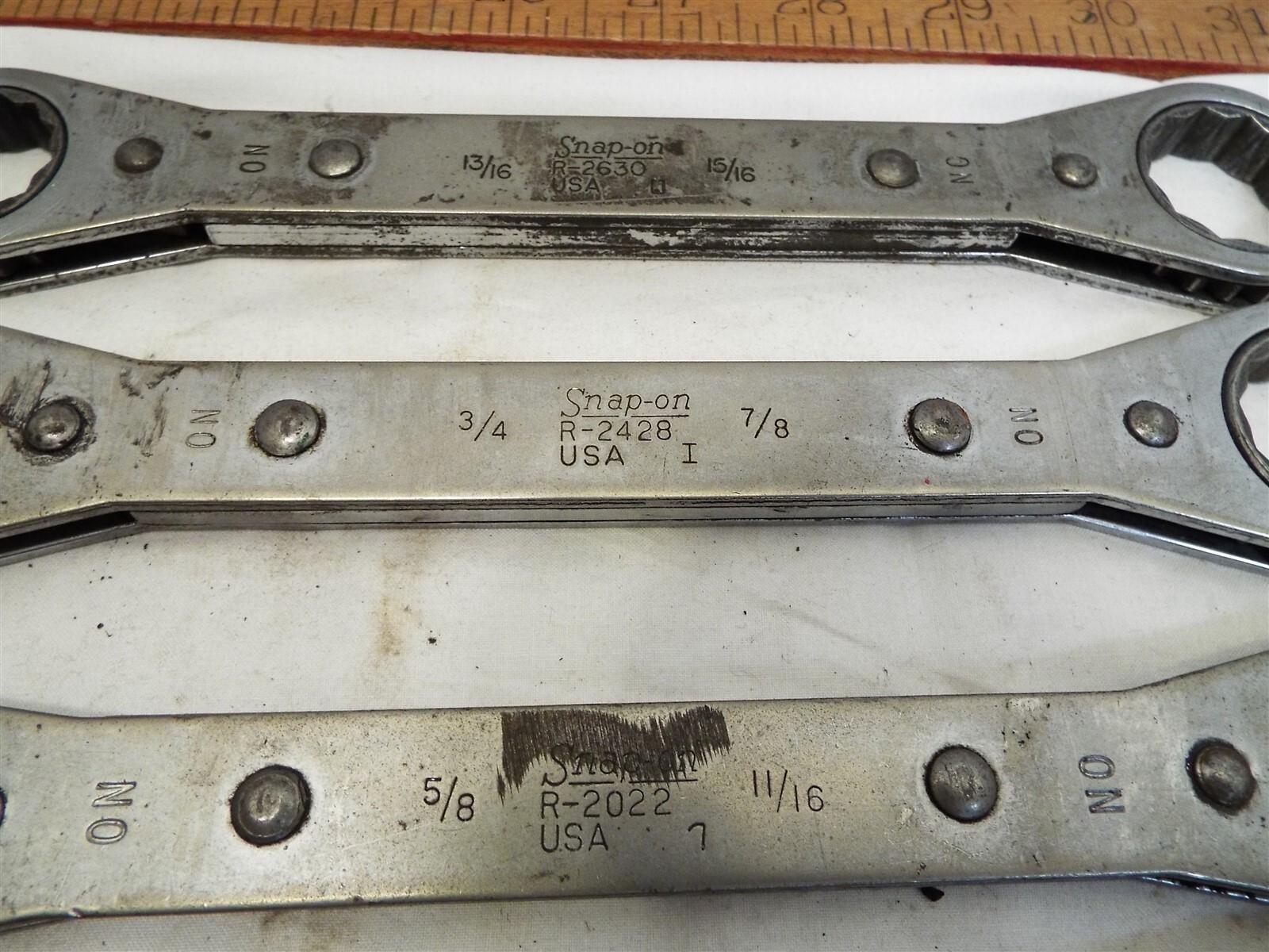 Set 6 Snap-On Double Box End SAE Ratcheting Wrench 1/4 – 15/16″
