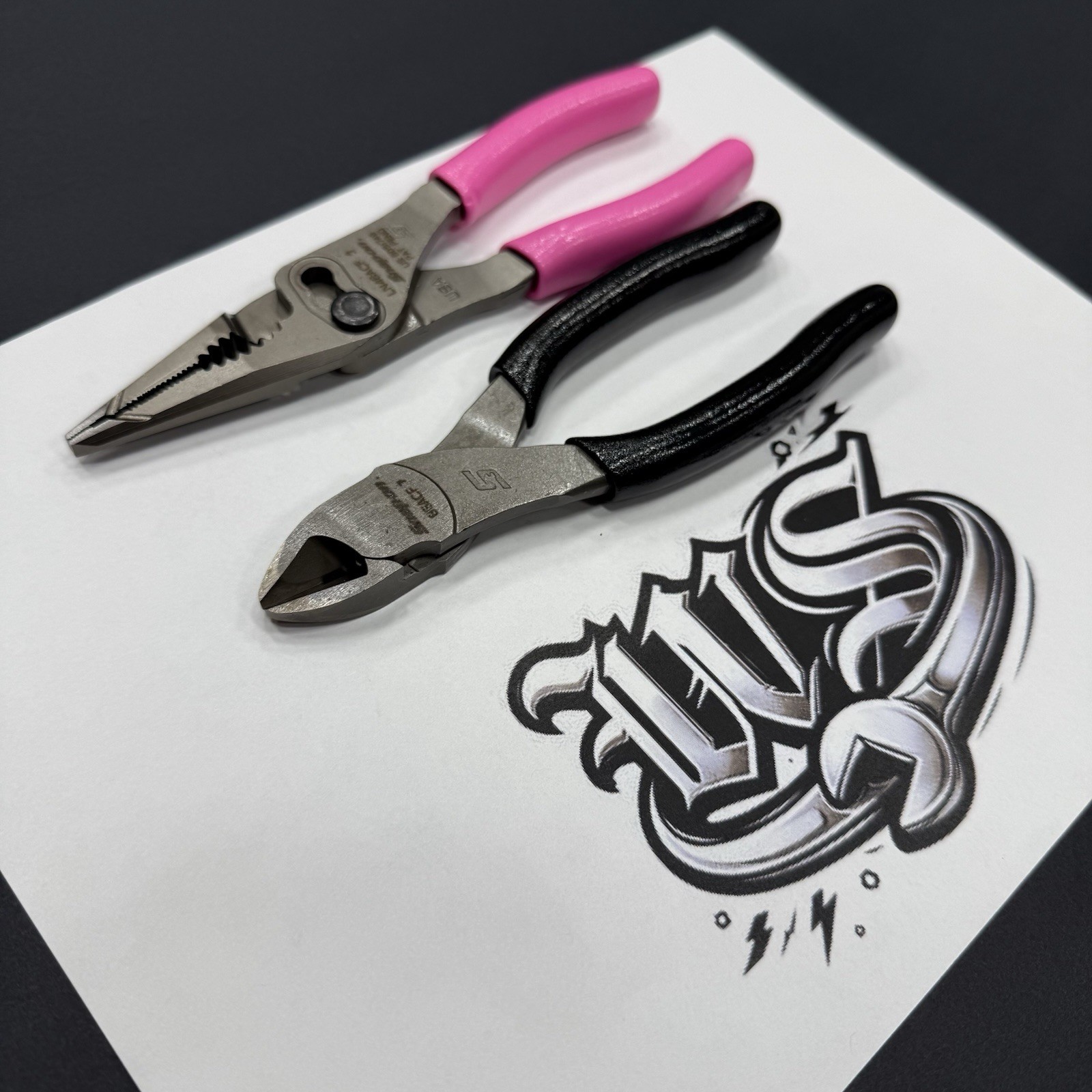 Snap-on Tools USA NEW 2pc HOT PINK & BLACK Assorted Pliers Set LN46ACF 86ACF