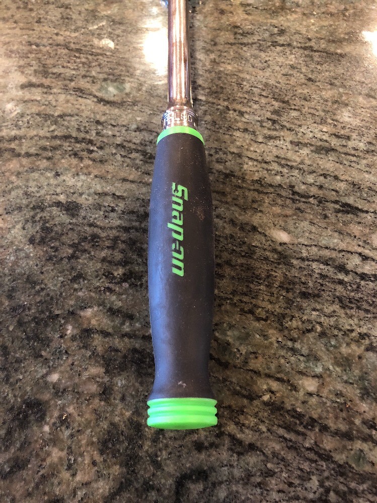 Snap-on fhl80 3/8″ drive dual 80 long soft grip ratchet green