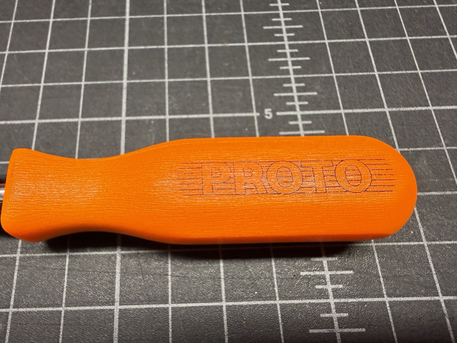 Proto USA Spinflex Flex Head 4750 1/4 Dr. Ratchet Hi-Viz Orange Hard Handle, NOS