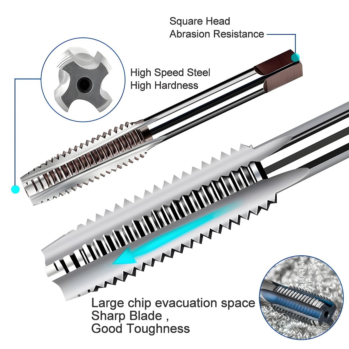 Kit Reparacion Rosca Bujia M14x1.25 Helicoil 11Pcs Macho Tap M16 Acero Universal