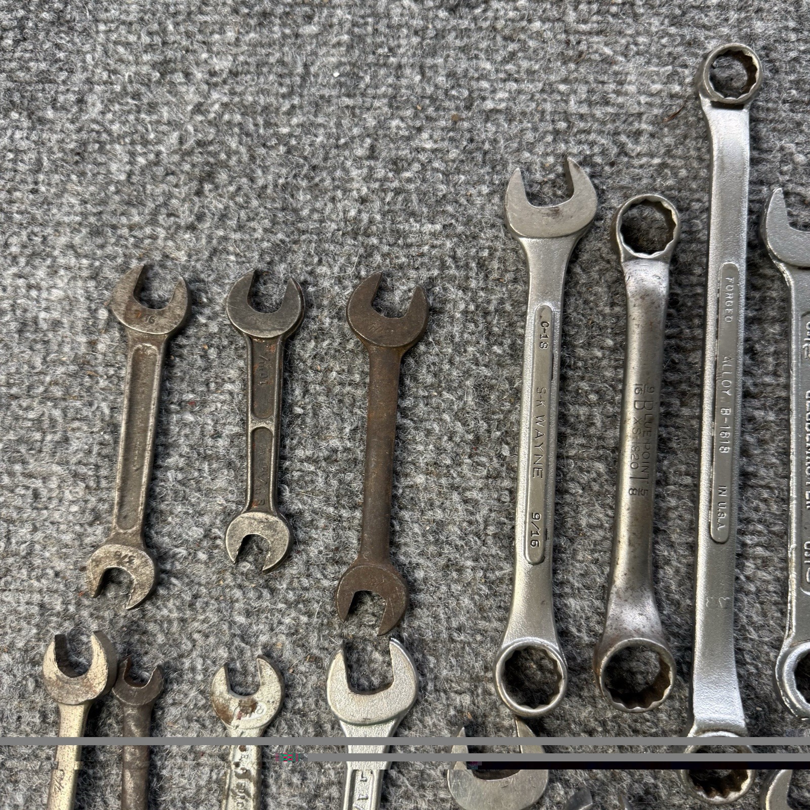 VTG Wrenches (Lot Of 28) American Made Craftsman, S-K Wayne, Lectrolite & More..