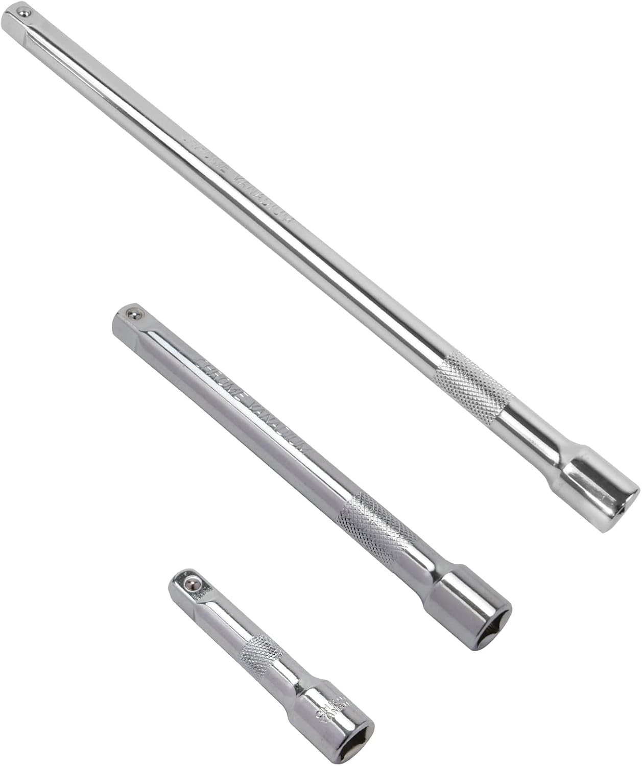 1/4 Inch Drive Socket Extension Set – 3 Pieces in Chrome Vanadium Steel