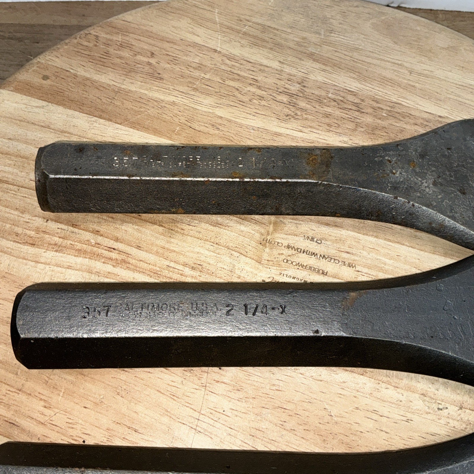 3-Vintage Baltimore USA 357 2-1/4 In Face Cold Steel Chisel 7-5/8” Long 2 1/4”(H