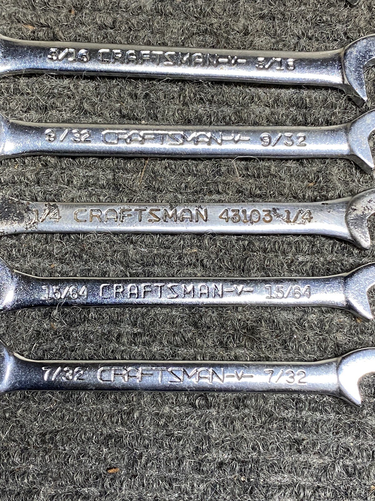 Craftsman USA Super-tuff 8 Piece SAE Open End Ignition Wrench Set 9_4306 USA