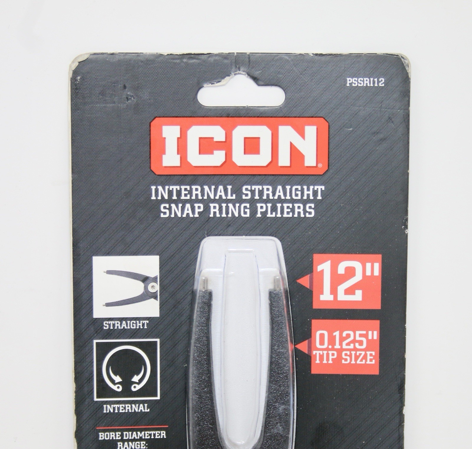 Icon PSSRI12 12 in. Internal Straight Precision Snap Ring Pliers 57799 BRAND NEW