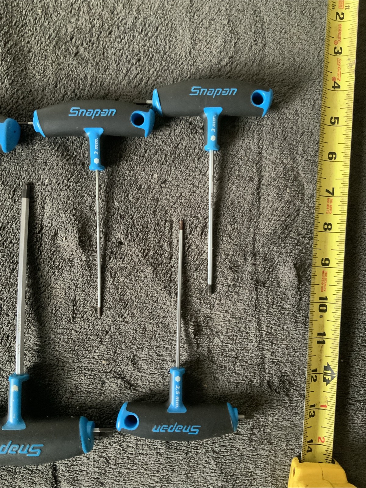 Snapon T-handle Hex Allen Set, 7pc, Blue…used….see Pics…