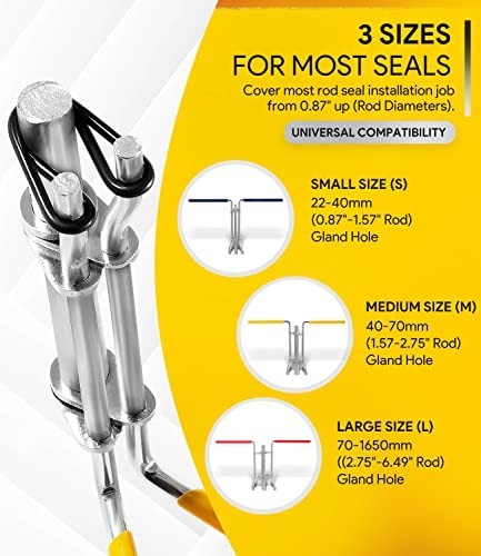 3 Pack Hydraulic Seal Installer Tools, Adjustable Gland Nut & Universal Wrench S
