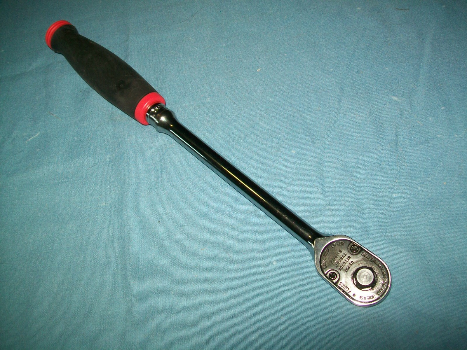 NEW Snap-on™ 3/8″ Drive Red Soft Grip Chrome 12 1/2″ Ratchet FHL80 Dual 80 Tech