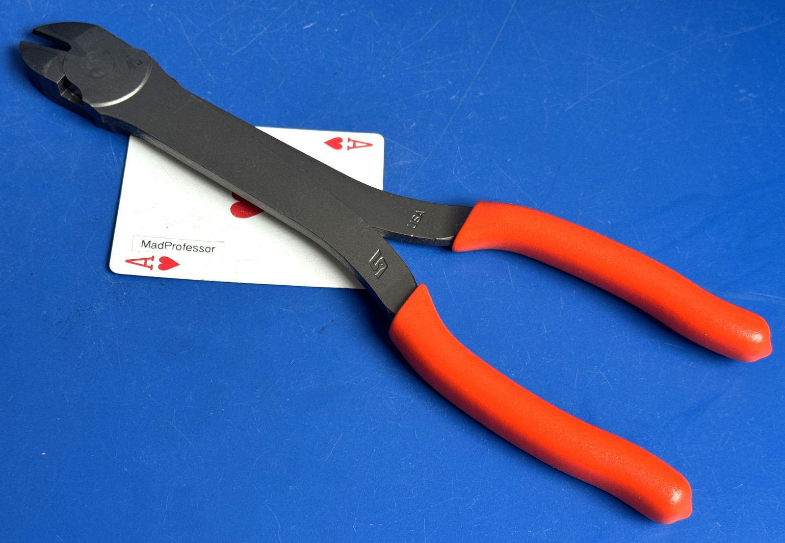 Snap-on 11″ Long VectorEdge Heavy-Duty Diagonal Cutter Orange Cushion 312CF NEW