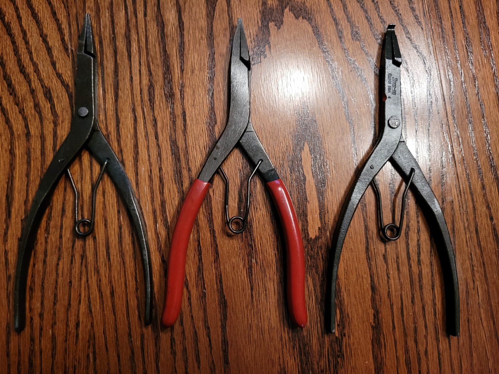 SNAP-ON and MAC Snap Ring Pliers, Set of 3