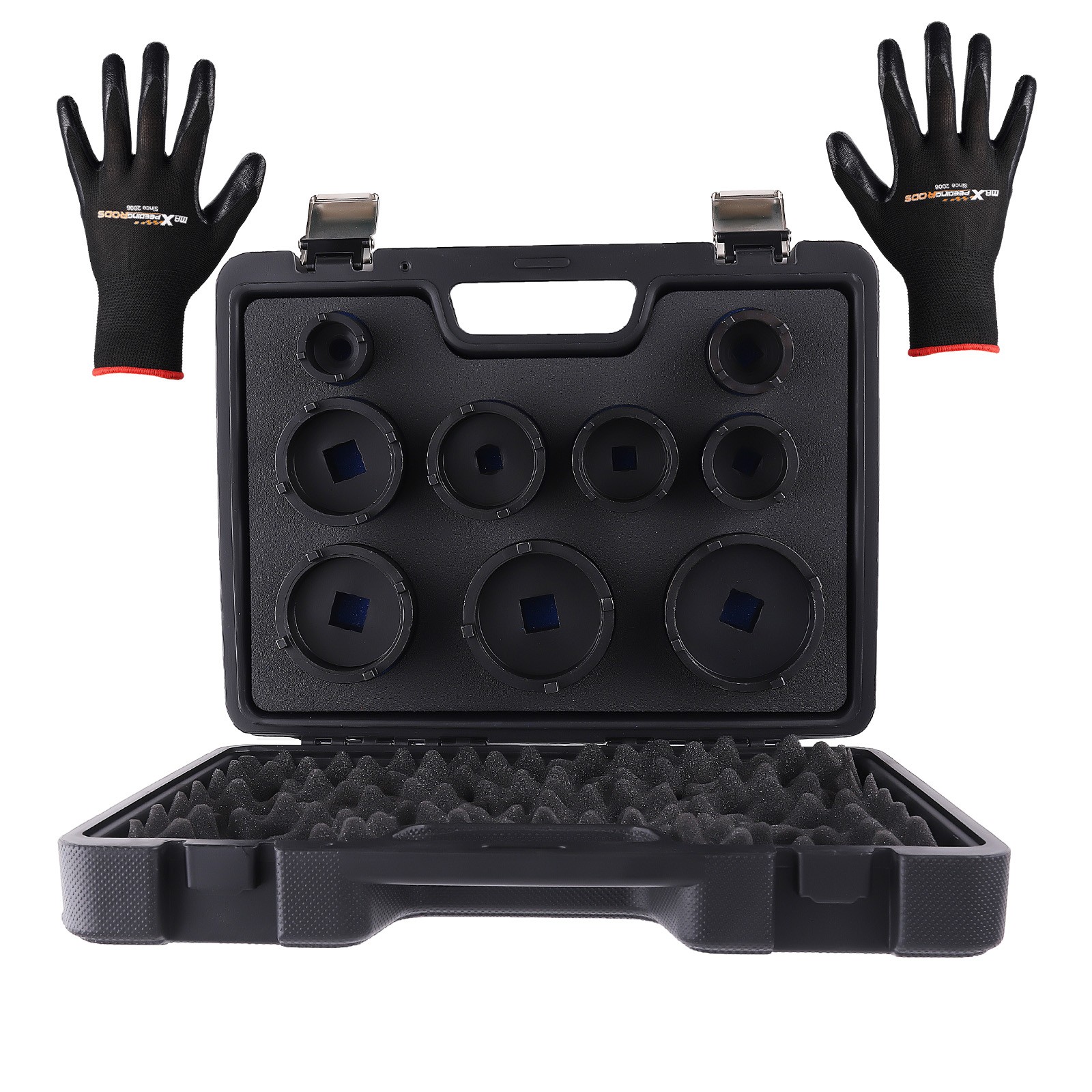 3/4″ Drive Grooved Lock Nuts Socket Set For KM9 KM10 KM11 KM12 Kit