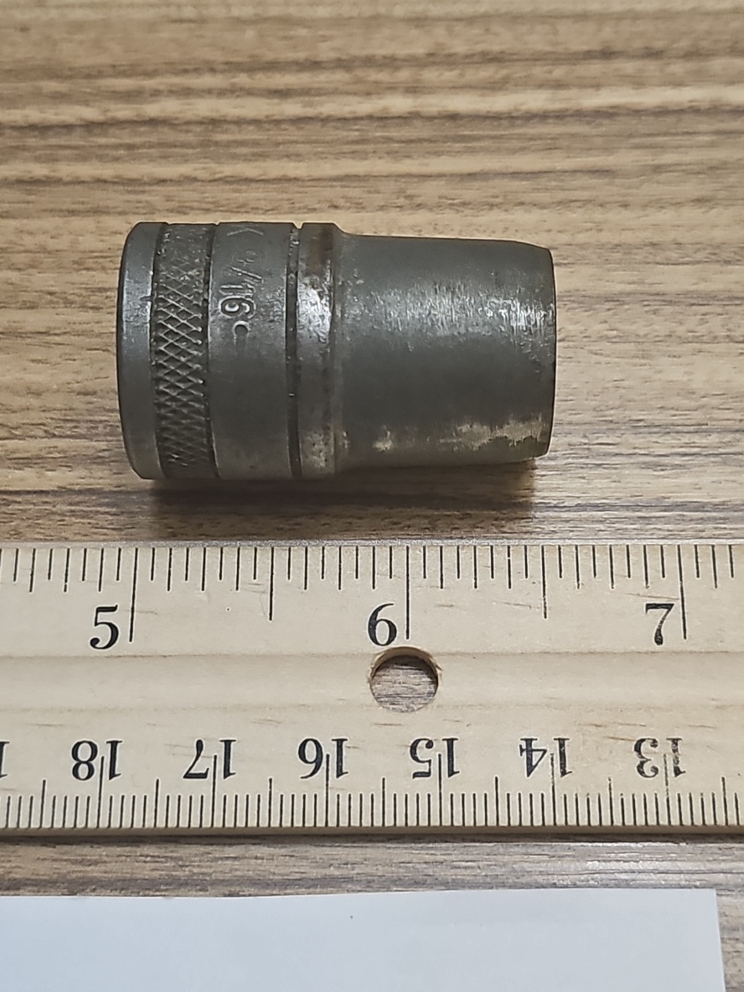 Vintage, S-K 1/2″ Drive, 6 Point, 9/16 Shallow Knurled Socket. 40118